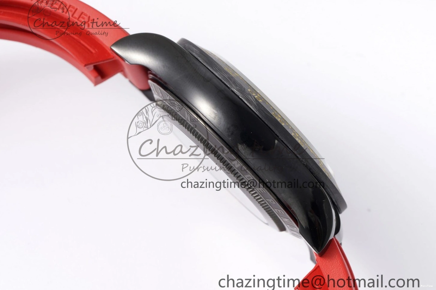 MiroTime 0213 Youthful Daytona PVD Carbon Bezel GETF Best Edition Skeleton Red Dial on Red Rubber Strap SA 1944